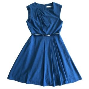 Calvin Klein Navy Dress with Belt